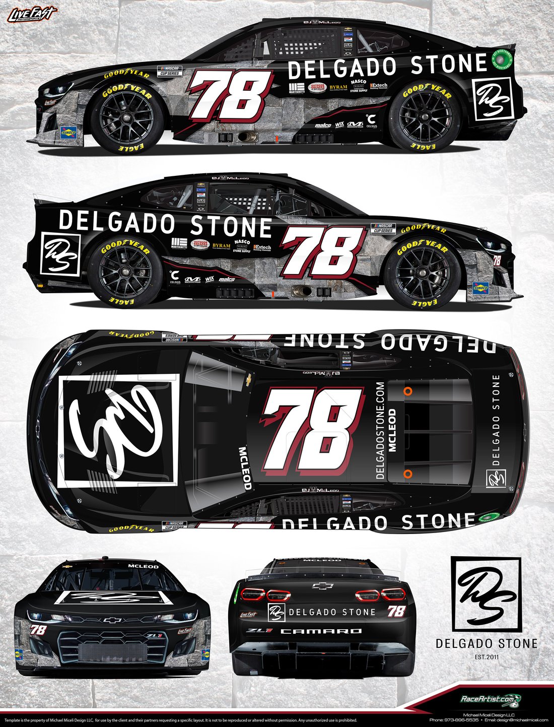 Delgado Stone and Authorized Dealers Partner with Live Fast Motorsports